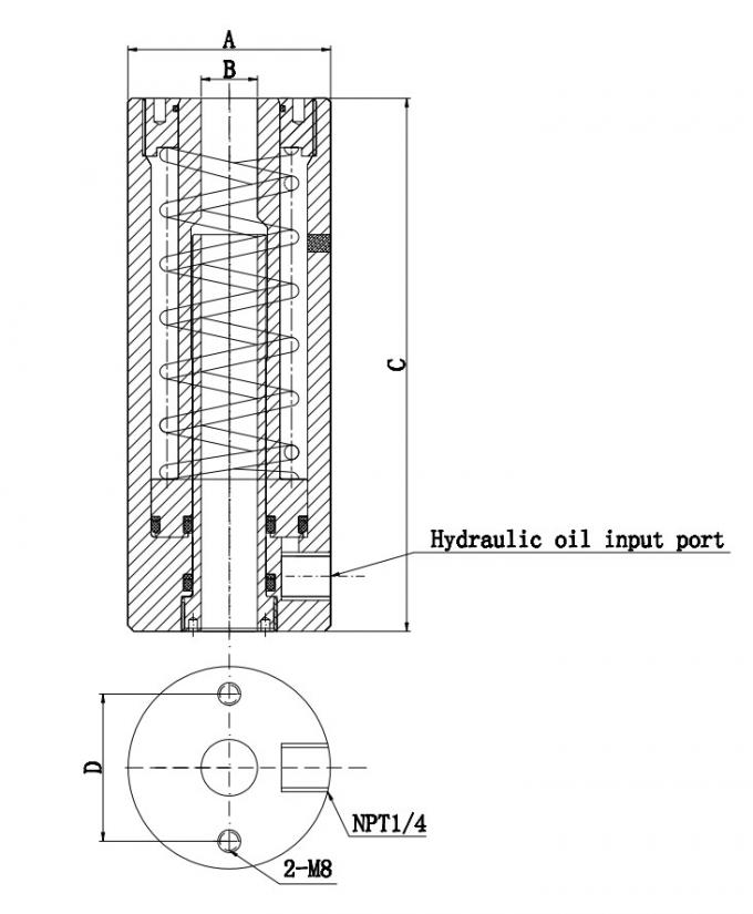 Rch Series Stainless Steel Hydraulic Cylinder Jack Hollow Plunger